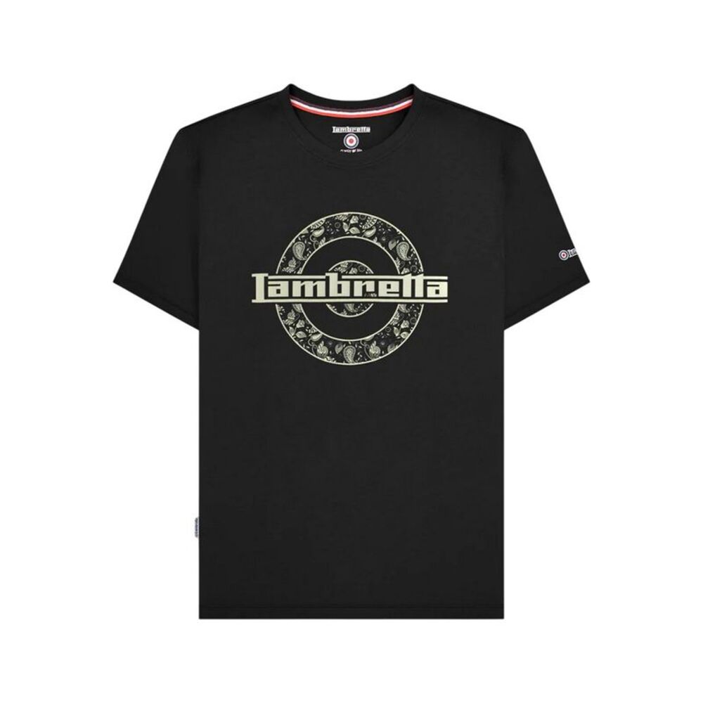 Lambretta Mens Paisley Target T-Shirt / Black